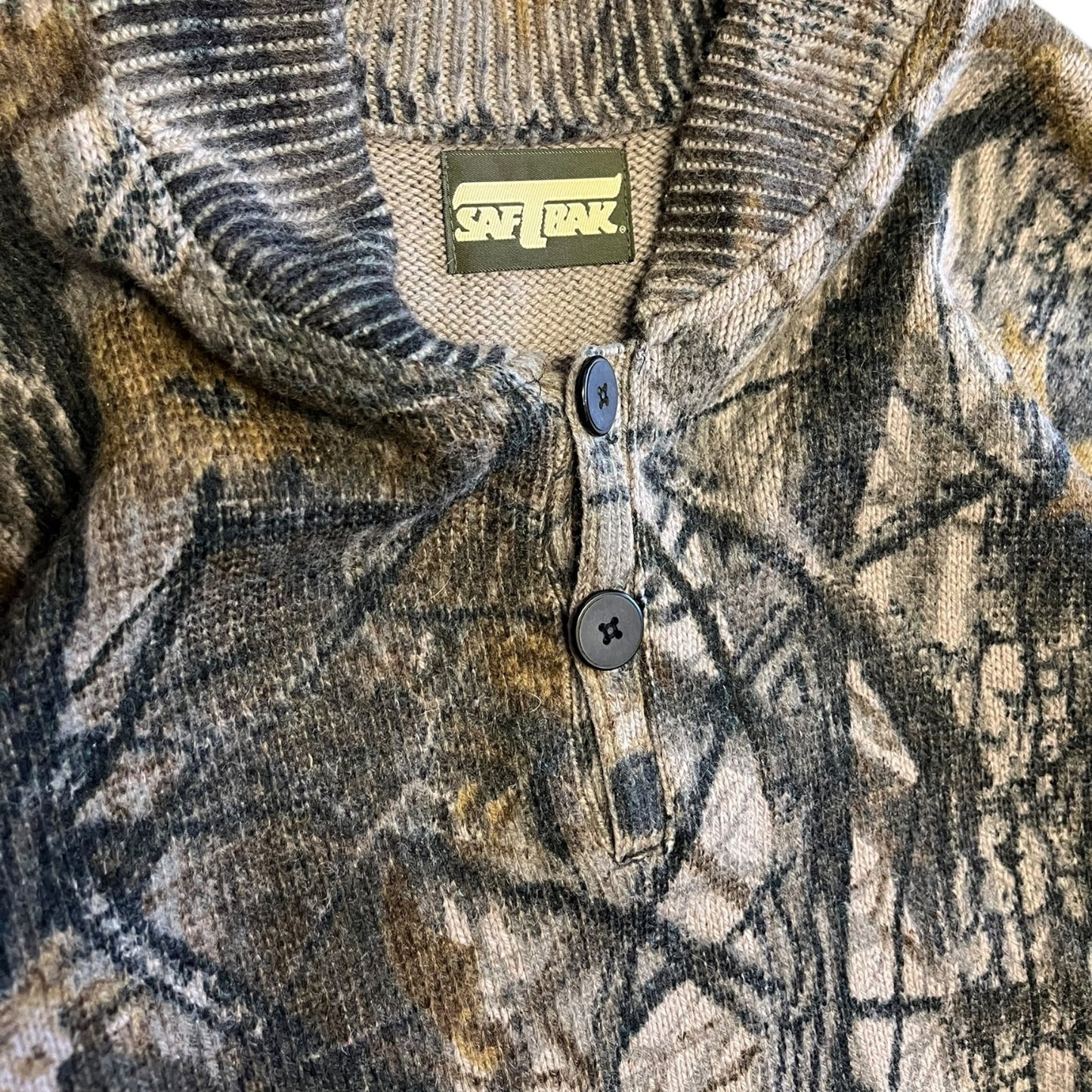 Vintage Soft Bak Camo Wool Sweater