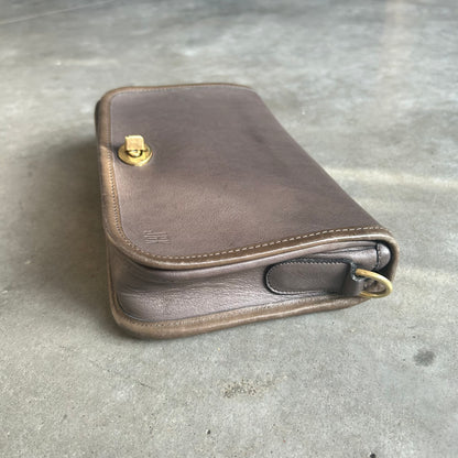 Coach 90s Grey Penny Pocket Turnlock Bag