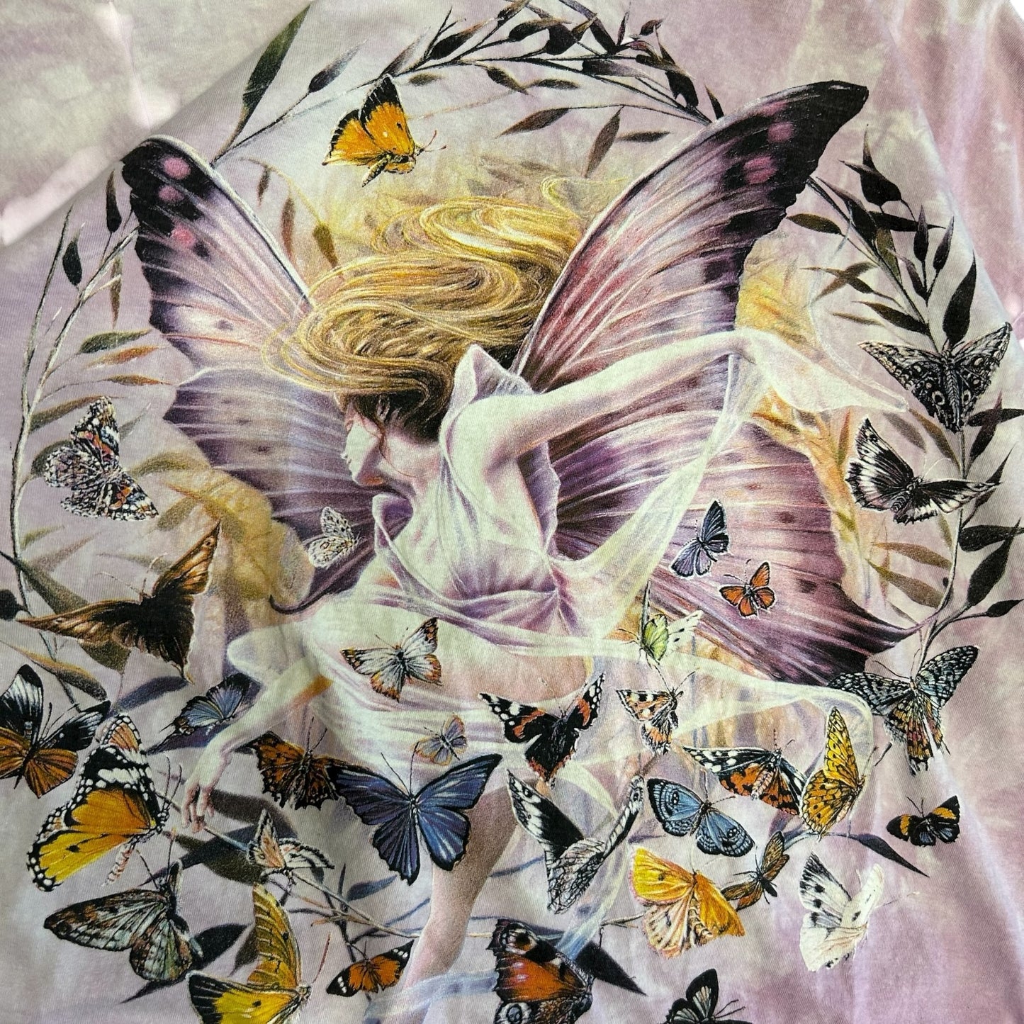 Y2K Fairy and Butterflies Tie Die Tee