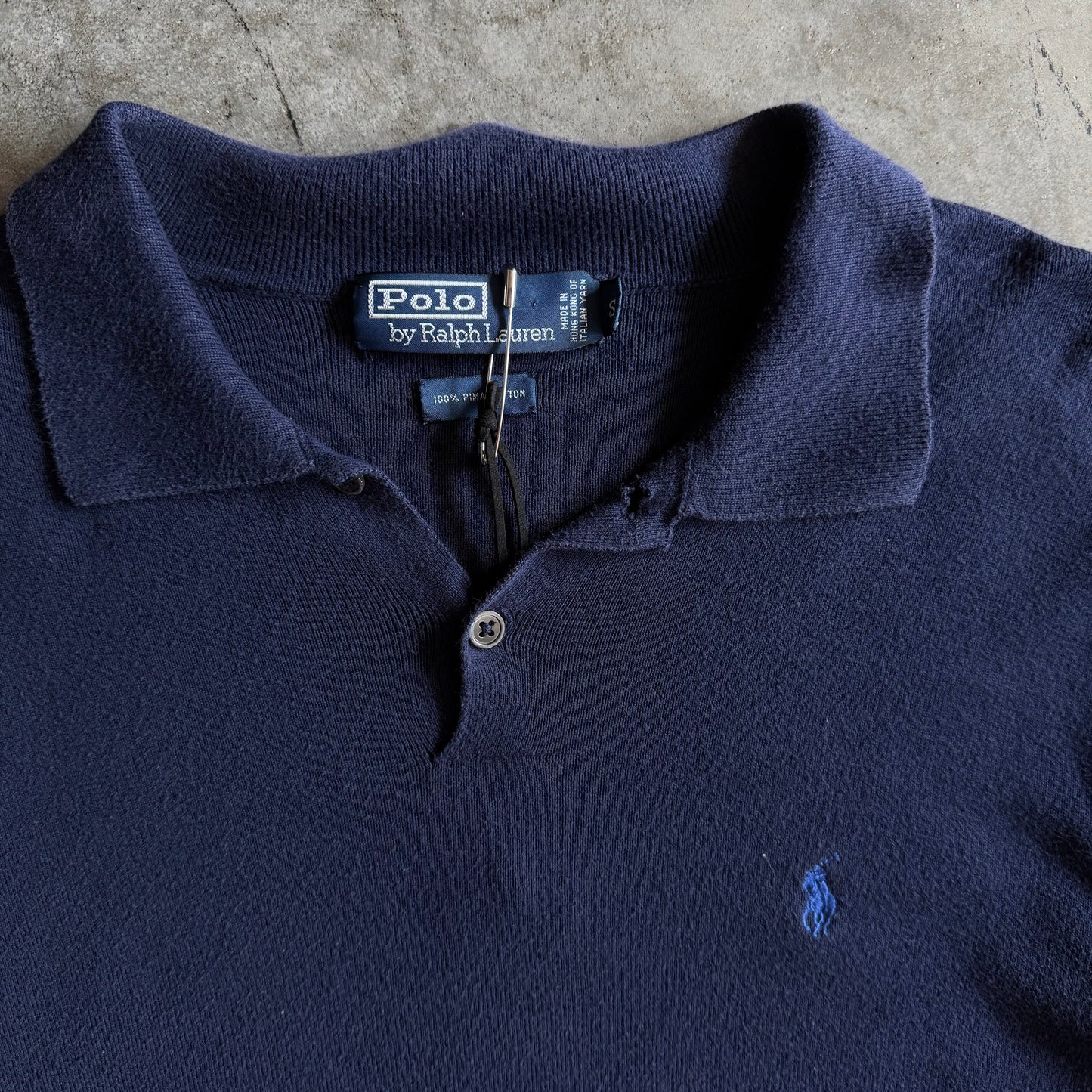Polo Ralph Lauren Navy 2 Button Navy Sweatshirt
