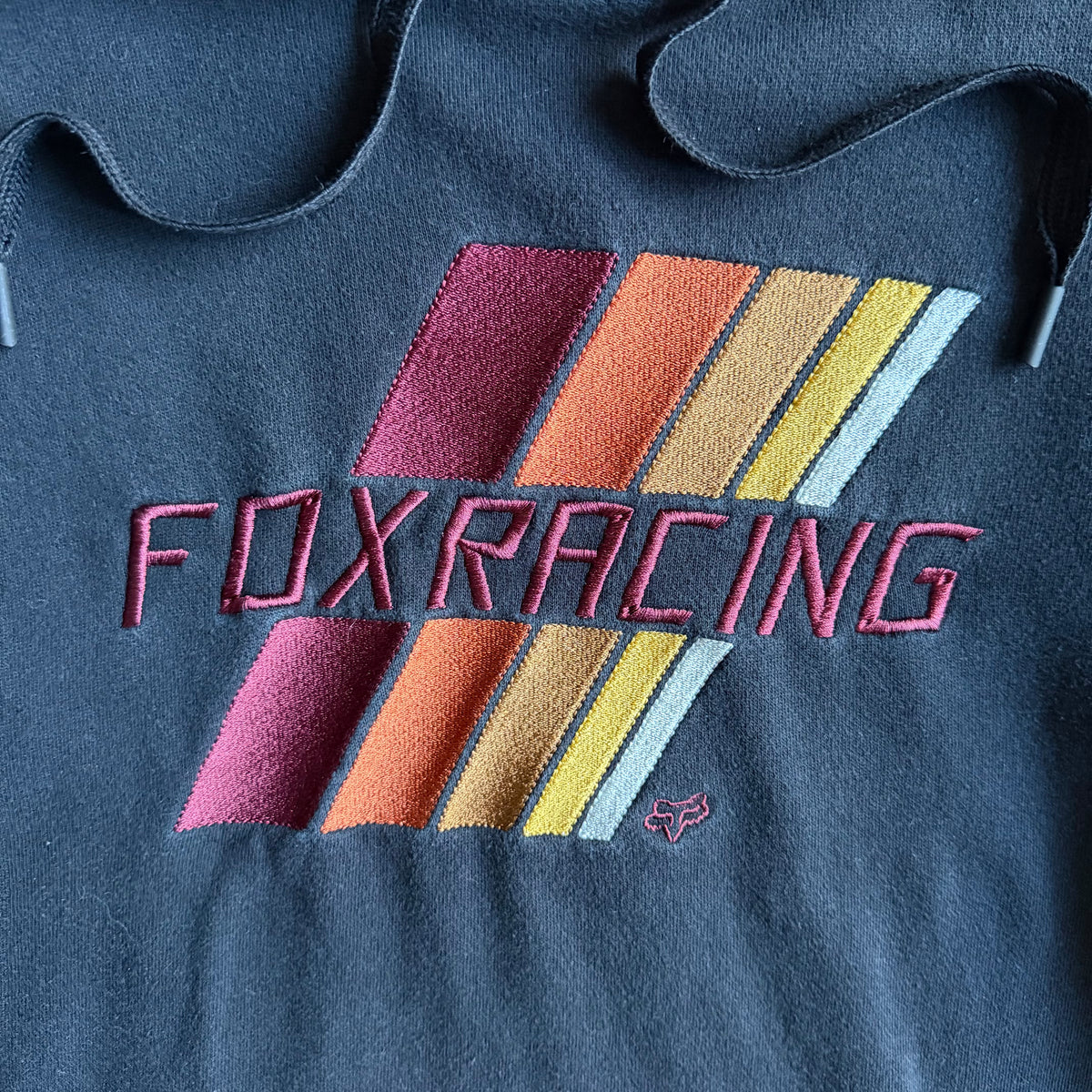 Y2K Fox Racing Embroidered Hoodie