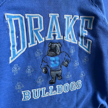 Vintage Drake University Bulldogs Mascot Multi-Print Raglan Sweatshirt