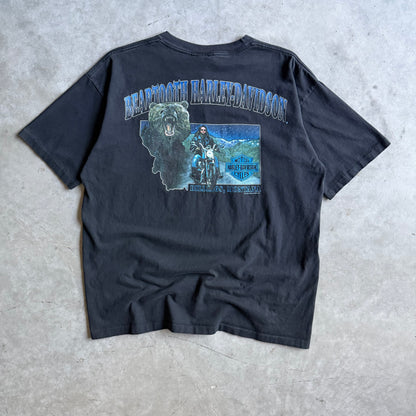 Vintage Harley Davidson V-Twin Spell-Out Eagle Beartooth Tee