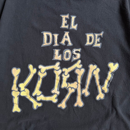 Vintage Korn Dia De Los Korn Skeleton Figure Signed T Shirt