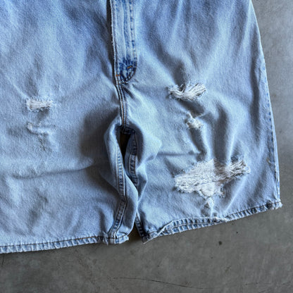 Vintage Levi’s 565 Orange Tab Distressed Blue Jorts