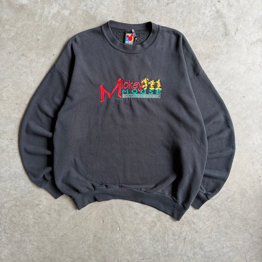 Vintage Velva Sheen Embroidered Mickey Mouse Sweatshirt