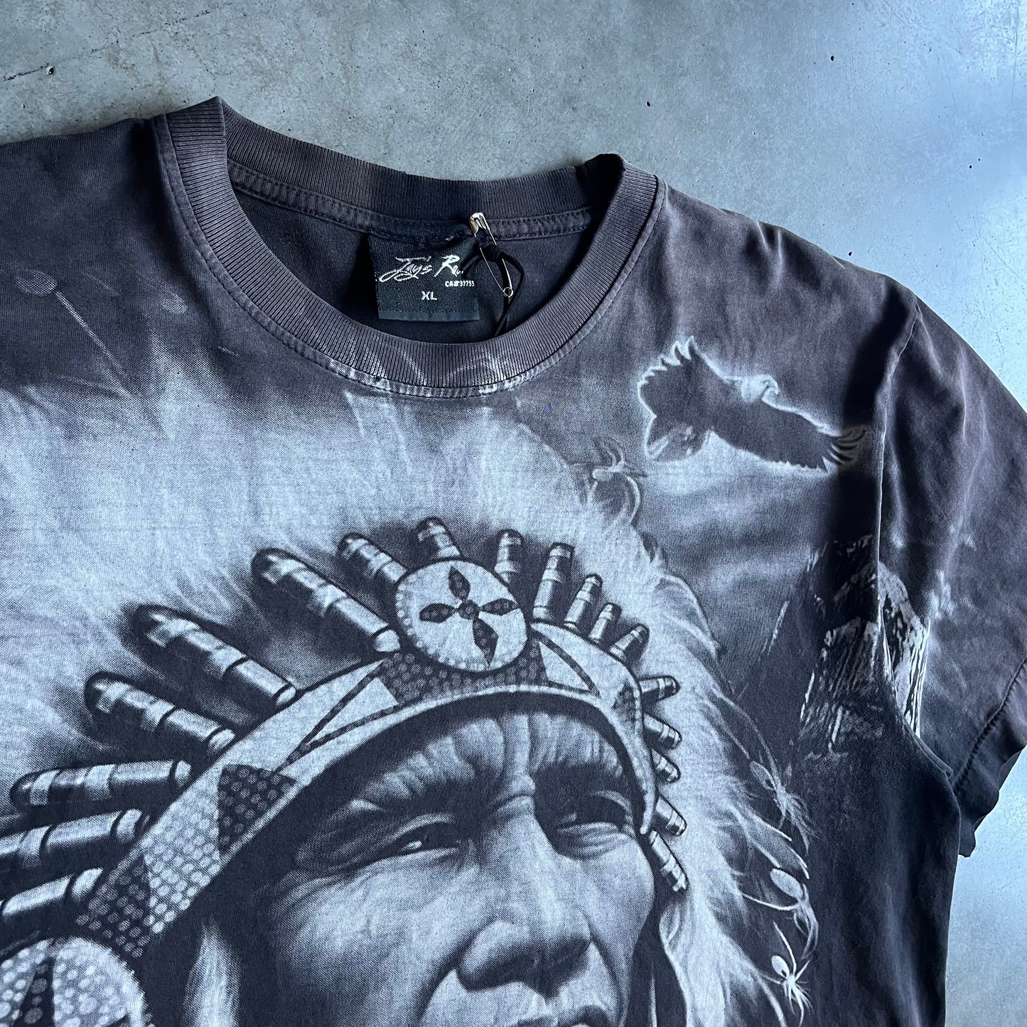 Vintage Jay’s Rock Native Chief & Eagle AOP Tee