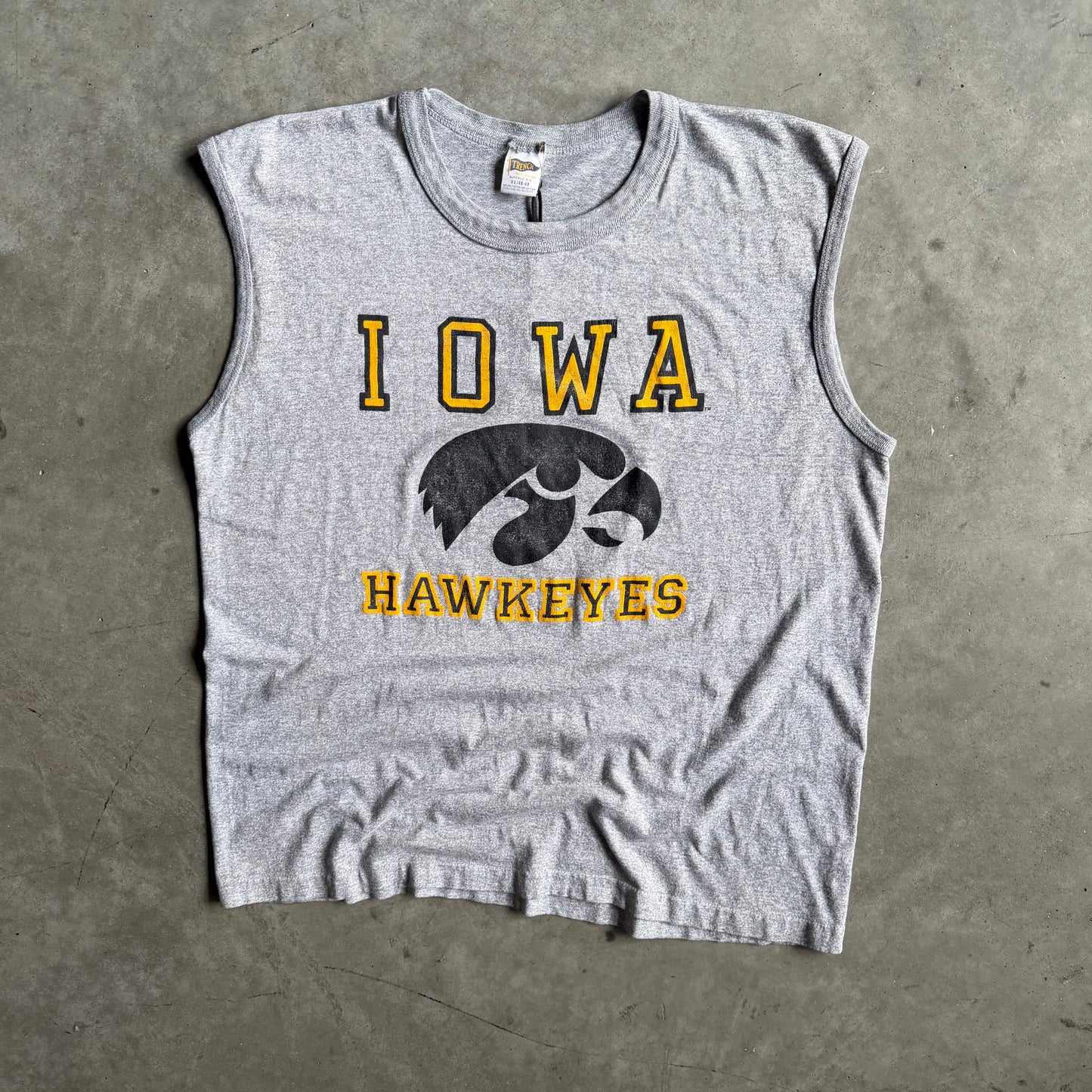 Vintage Iowa Hawkeyes Logo & Spell-Out Tank Top