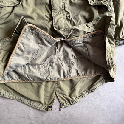 Vintage Thrashed US Army M-1951 Fishtail Parka W/ Liner