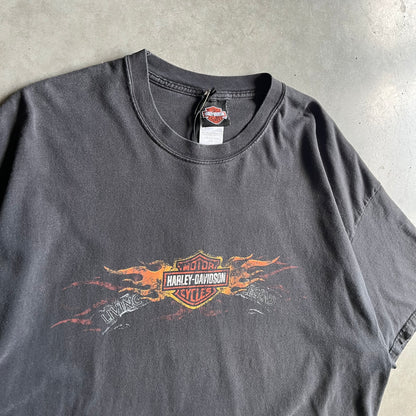 Vintage Harley Davidson Flame Emblem Chi Town T Shirt