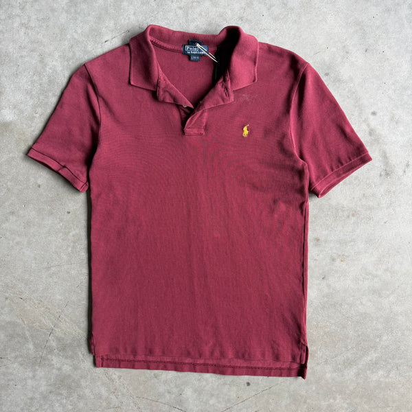 Y2K Youth Polo Ralph Lauren Burgundy w/ Yellow Pony Polo