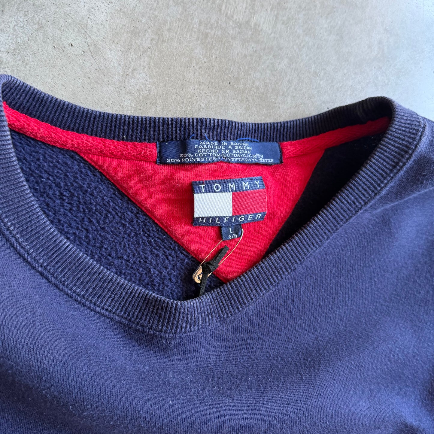 Vintage Tommy Hilfiger Embroidered Arching Center Logo Sweatshirt