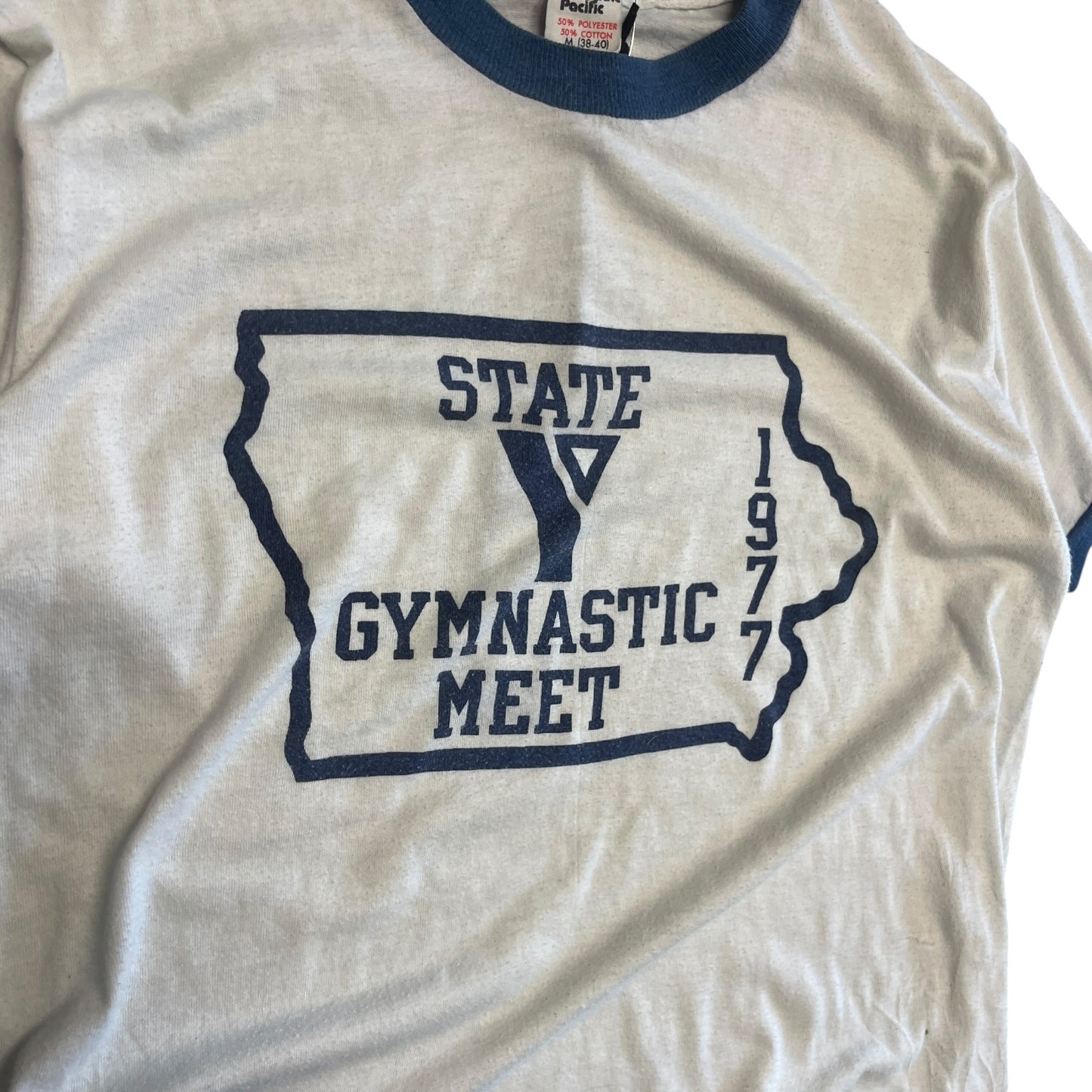 1977 YMCA State Gymnastic Meet Ringer Tee