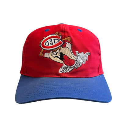 Vintage Taz Canadiens Red Snapback Hat