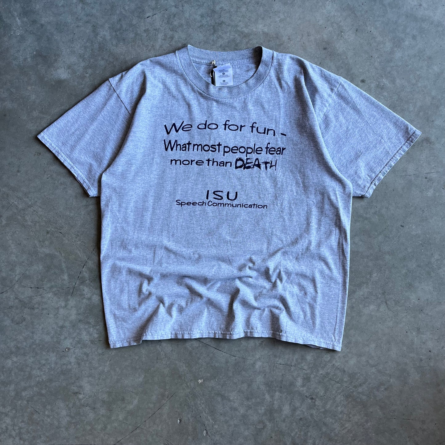 Vintage Iowa State University Speech Communication Fear Tee