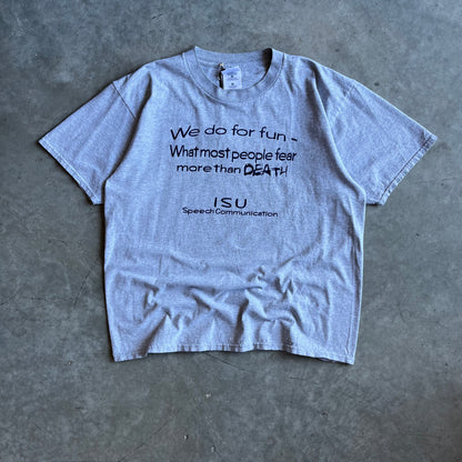 Vintage Iowa State University Speech Communication Fear Tee