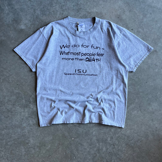 Vintage Iowa State University Speech Communication Fear Tee