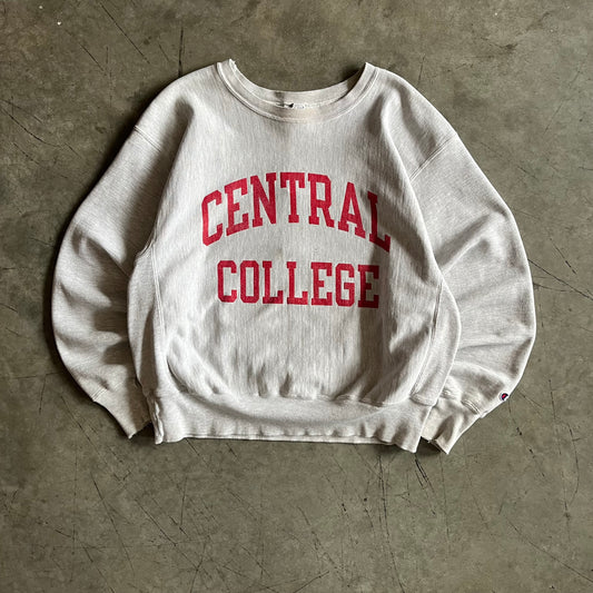 Vintage Champion Reverse Weave Central College Crewneck