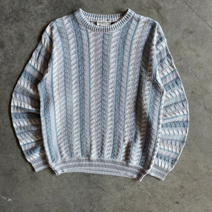 Vintage Norm Thompson Light Blue Triangle Knit Sweater