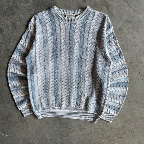 Vintage Norm Thompson Light Blue Triangle Knit Sweater