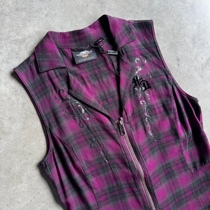 Women’s Harley Davidson Flannel Zip Up Tank