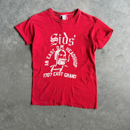 60s Sid’s Headshop East Grand  Des Moines Red Tee