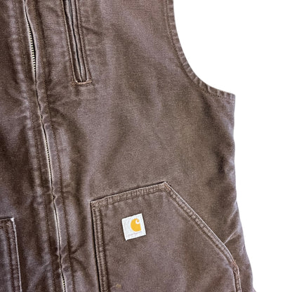 Carhartt ‘WV001 DKB’ Women’s Brown Sherpa Lined Vest