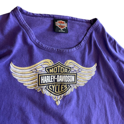 Y2K Harley Davidson Angel Wing Logo Tee