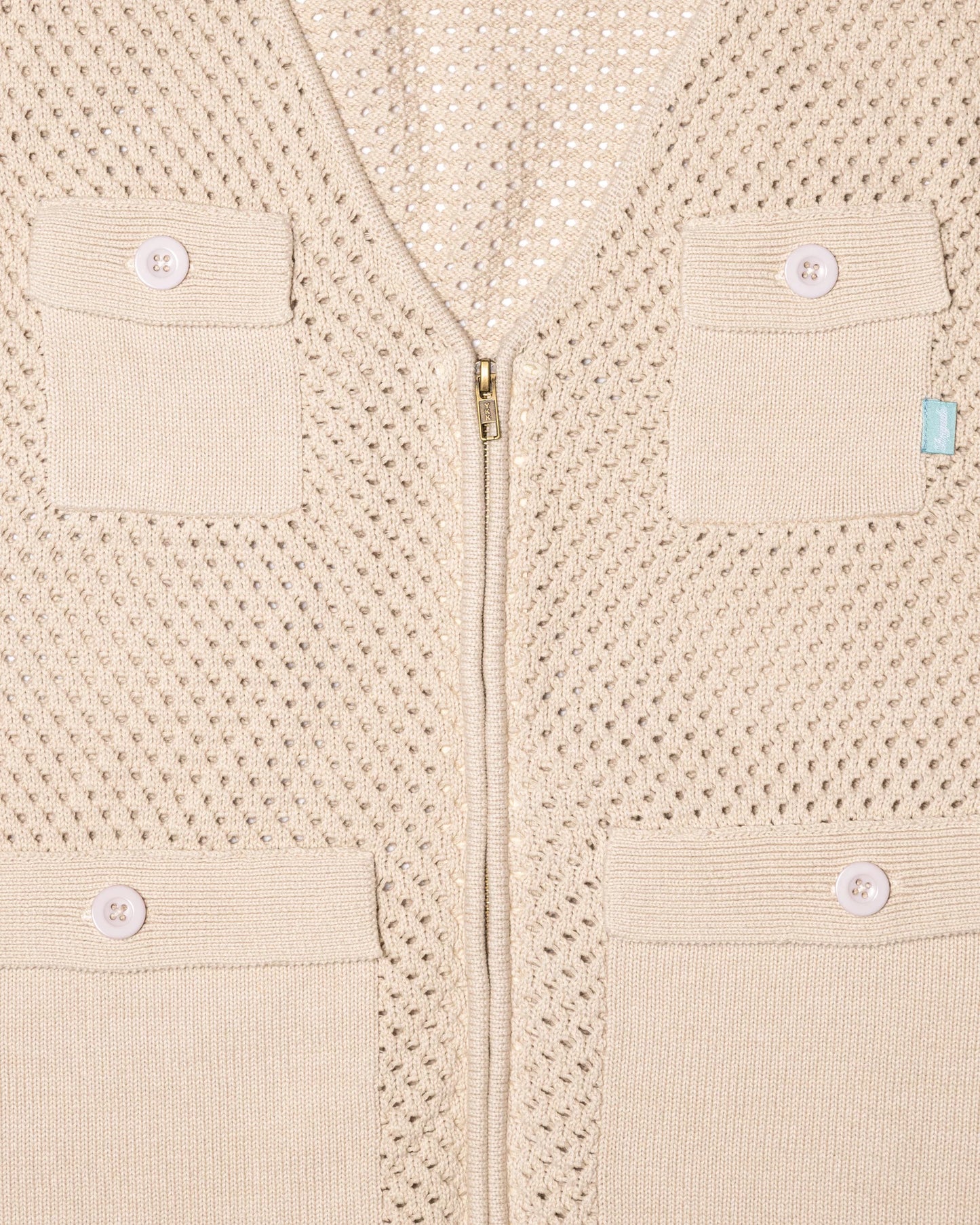 Brigade - Mesh Knit Utility Vest (White)