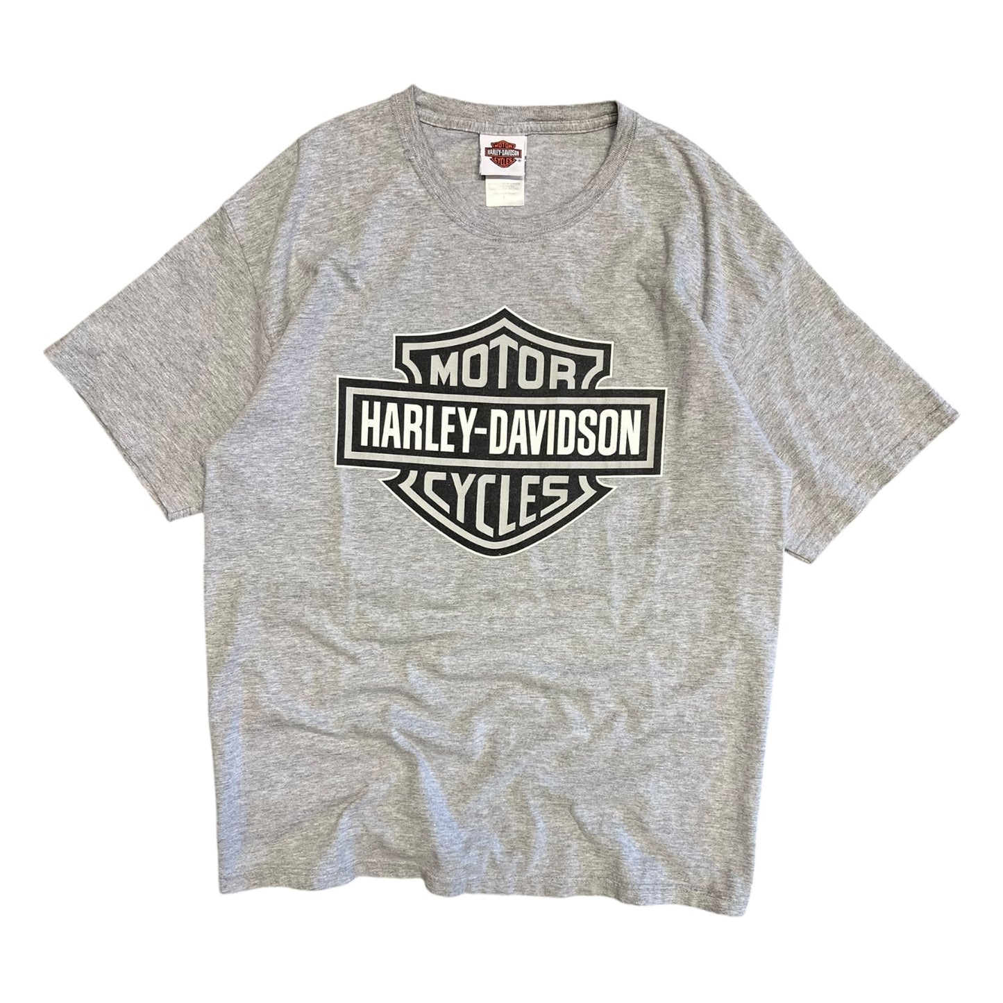 Y2K Harley Davidson Grey Emblem T Shirt