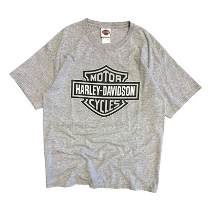 Y2K Harley Davidson Grey Emblem T Shirt