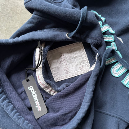 Women’s Y2K Hollister Navy Blue Embroidered Baggy Hoodie
