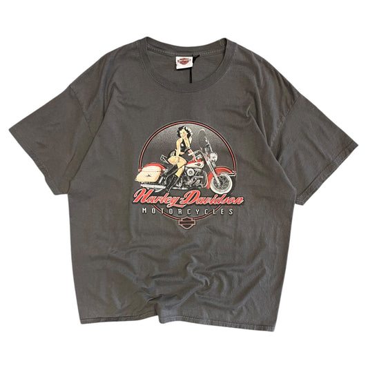 Y2K Harley Davidson Red Motorcycle Women Tee