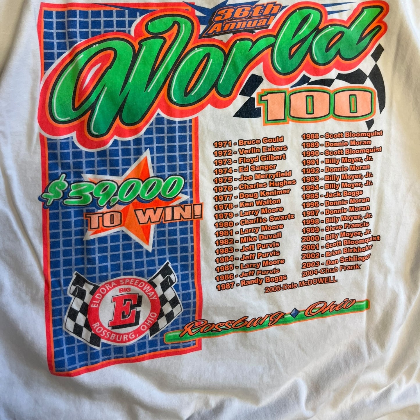 Y2K Eldora Speedway 36th Annual World 100 Tee