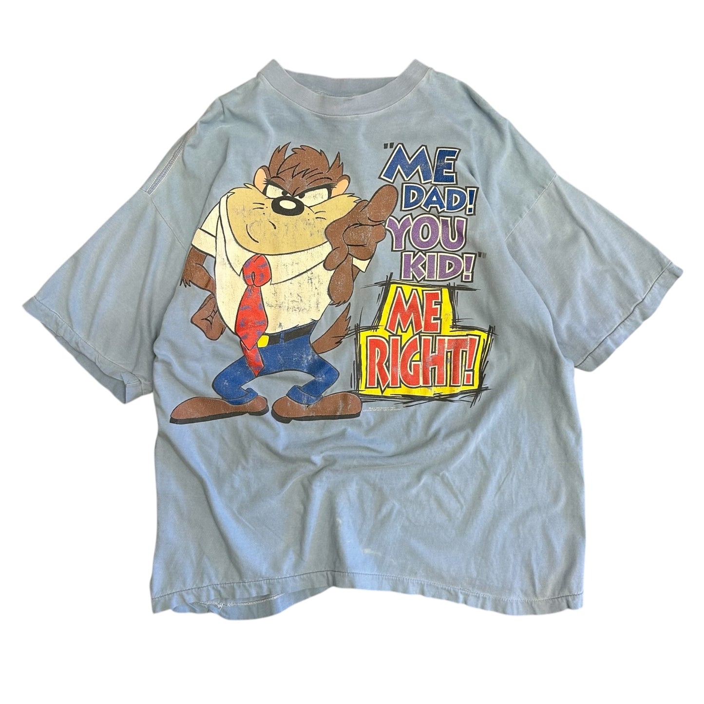 Vintage Taz “Me Dad! You Kid! Me Right!” Tee