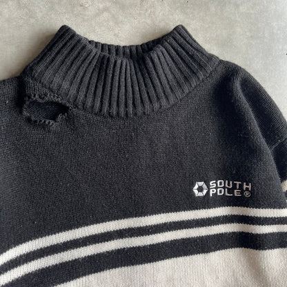 Y2K South Pole Striped Knit Sweater