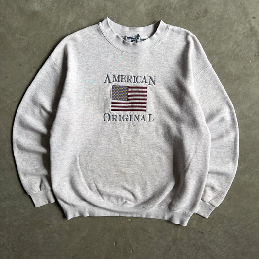 Vintage Lee “American Original” Embroidered Flag Sweatshirt