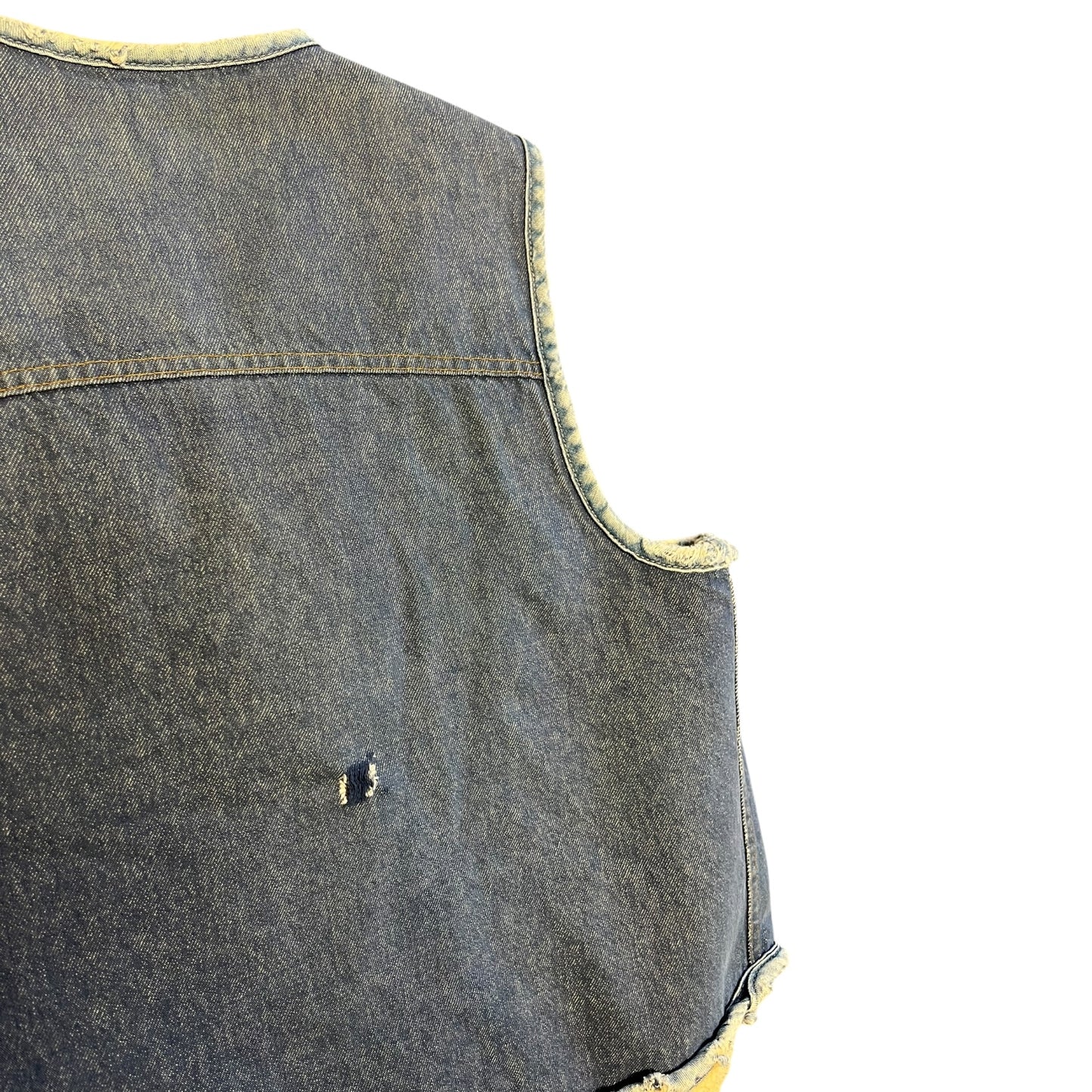 Vintage 60s Sears Robucks Sherpa Lined Demin Vest