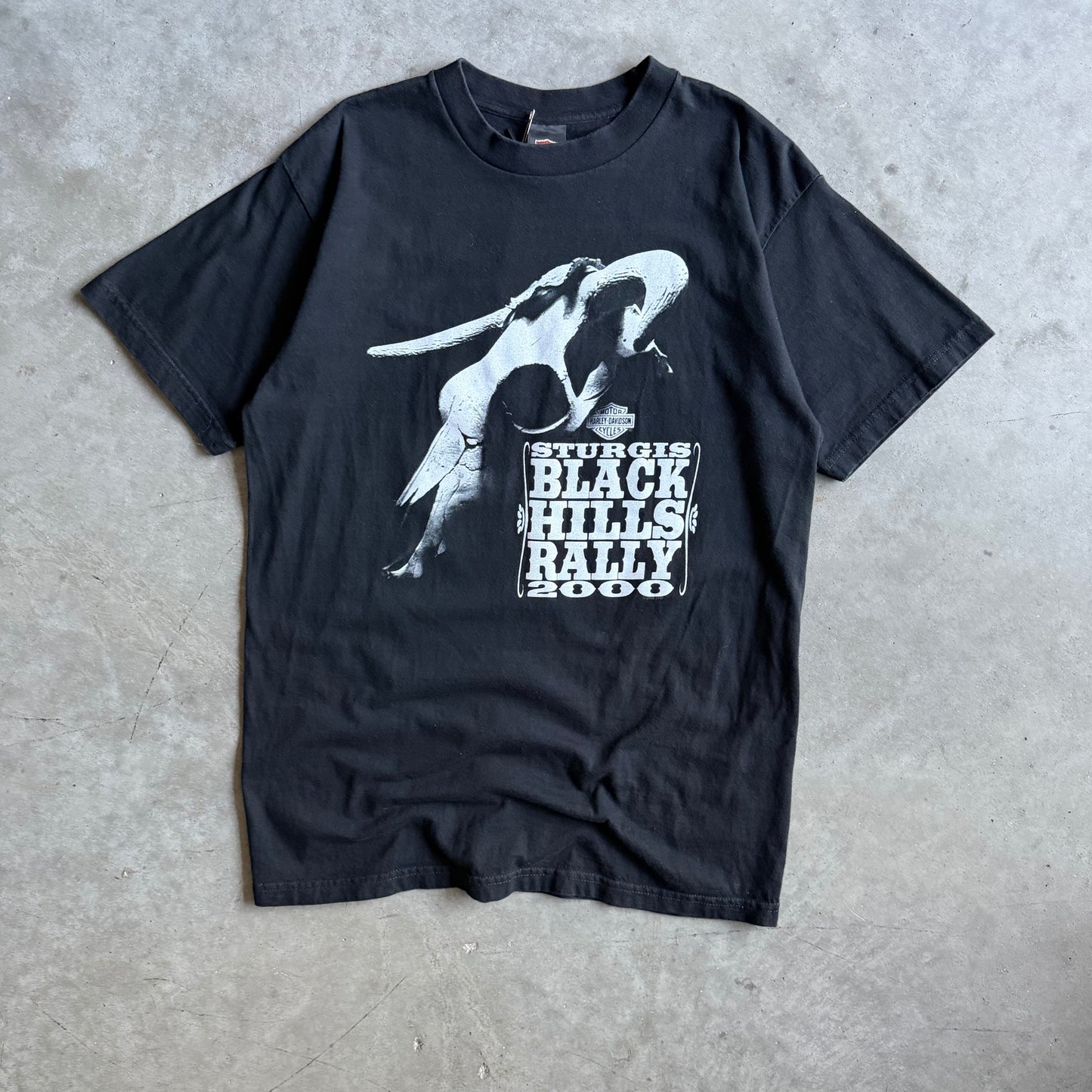 2000 Sturgis Black Hills Rally Animal Skull Harley Tee