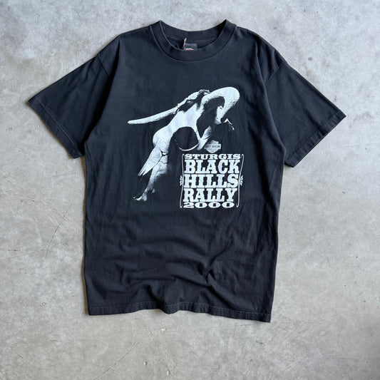 2000 Sturgis Black Hills Rally Animal Skull Harley Tee