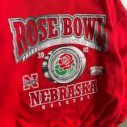 2002 Nebraska Huskers Rose Bowl Red Sweatshirt