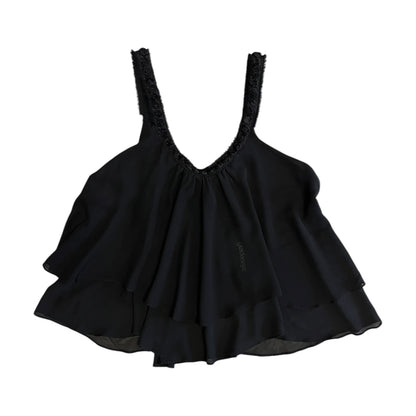 Women’s Y2K Oscar De La Renta Black Babydoll Top