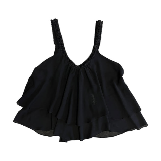 Women’s Y2K Oscar De La Renta Black Babydoll Top