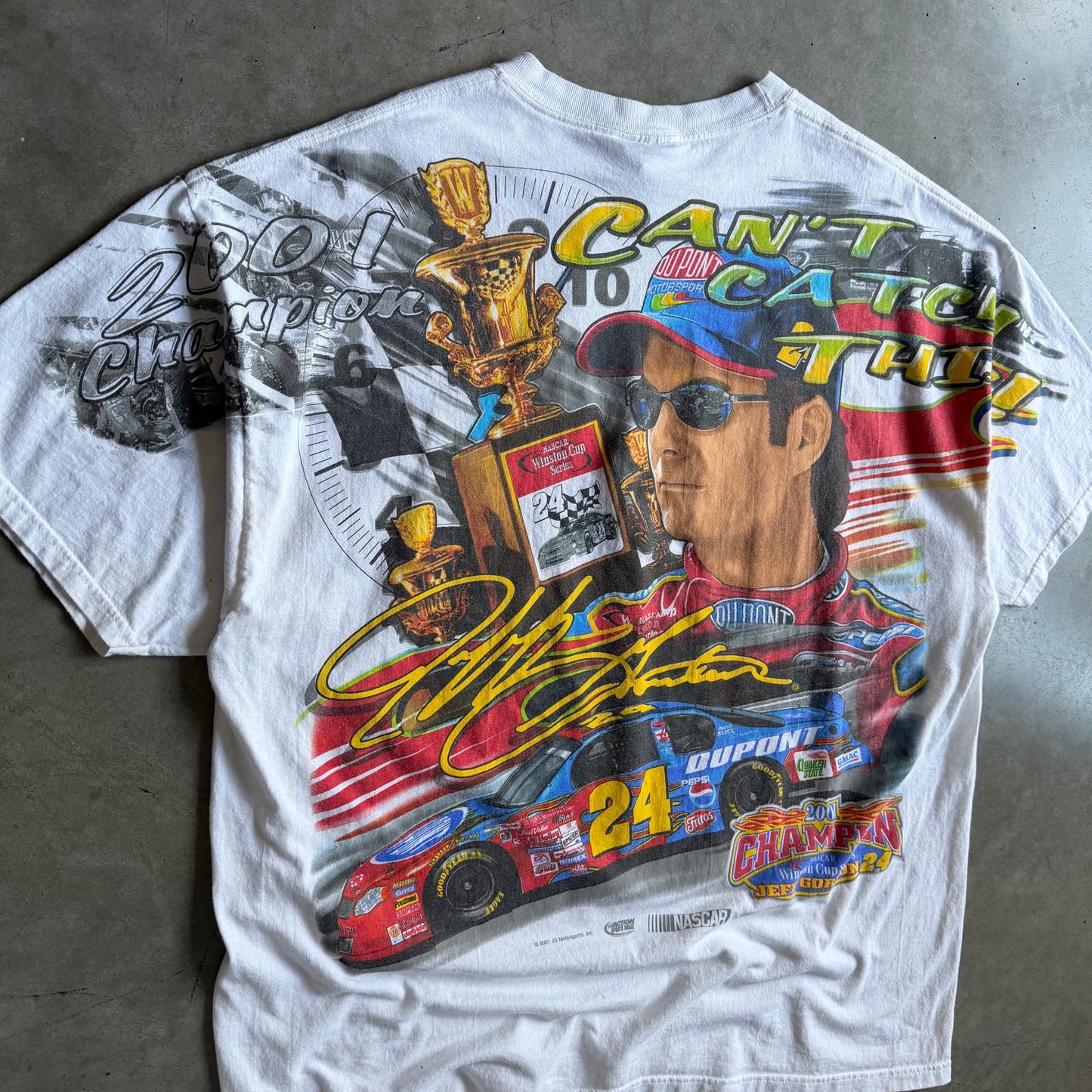 Vintage Jeff Gordon 2001 Winston Cup Champion AOP Tee