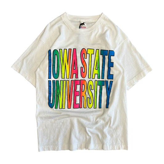Vintage Iowa State Cyclones Rainbow Spell Out Tee