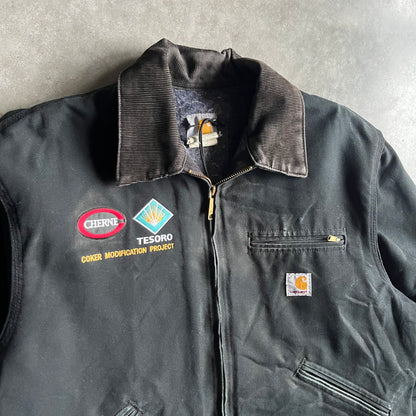 Vintage Black Blanket Lined Detroit Jacket