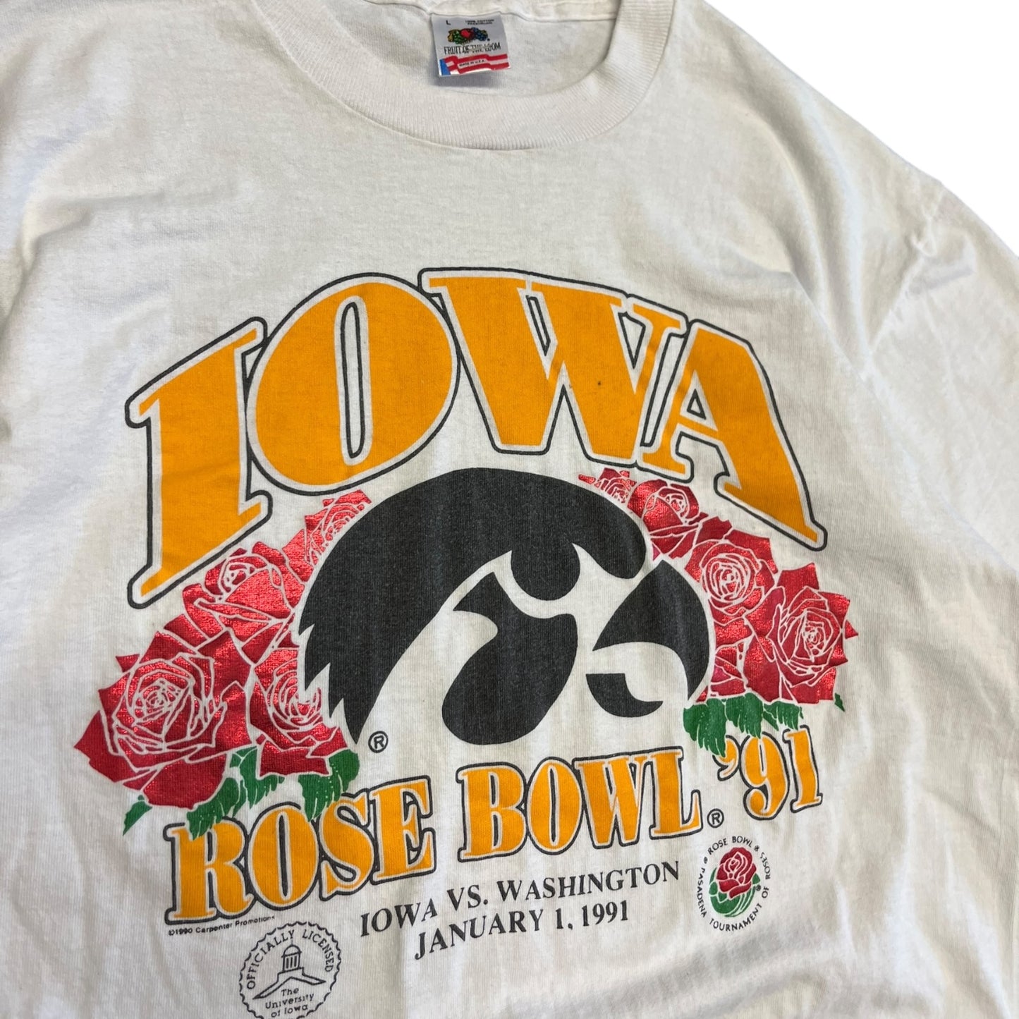 Vintage Iowa Hawkeyes 1990 “Rose Bowl ‘91” Tee