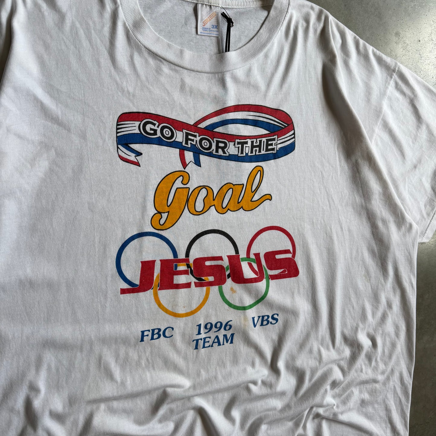 Vintage “Go For The Goal” Jesus Olympics Parody