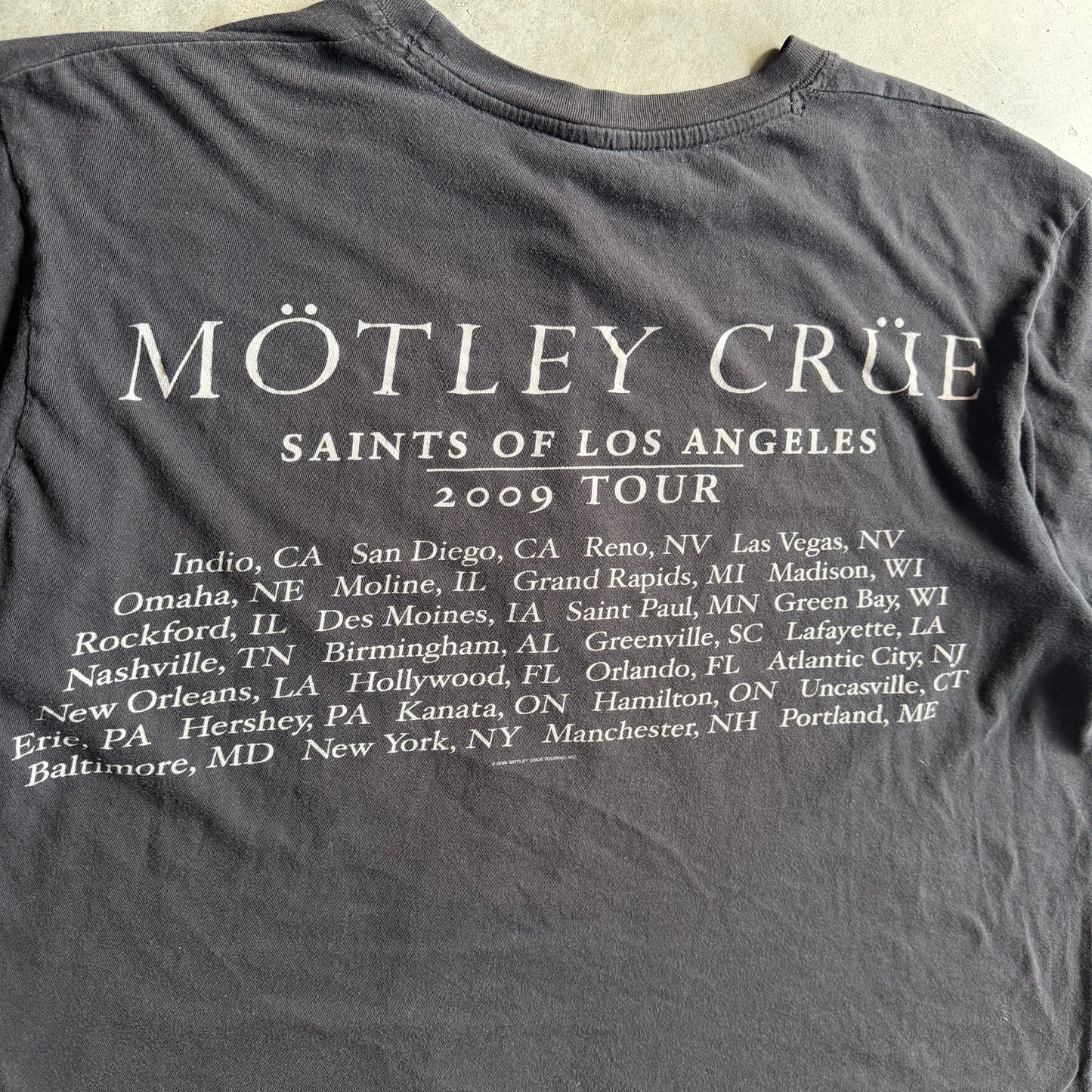 Y2K Mötley Crüe “Saints Of Los Angeles” 2009 Tour Tee