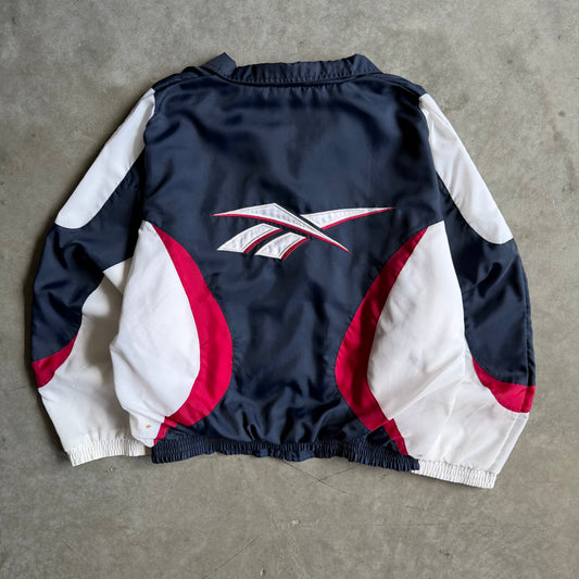 Vintage Reebok Color Bloc Fabric Lined Windbreaker Jacket